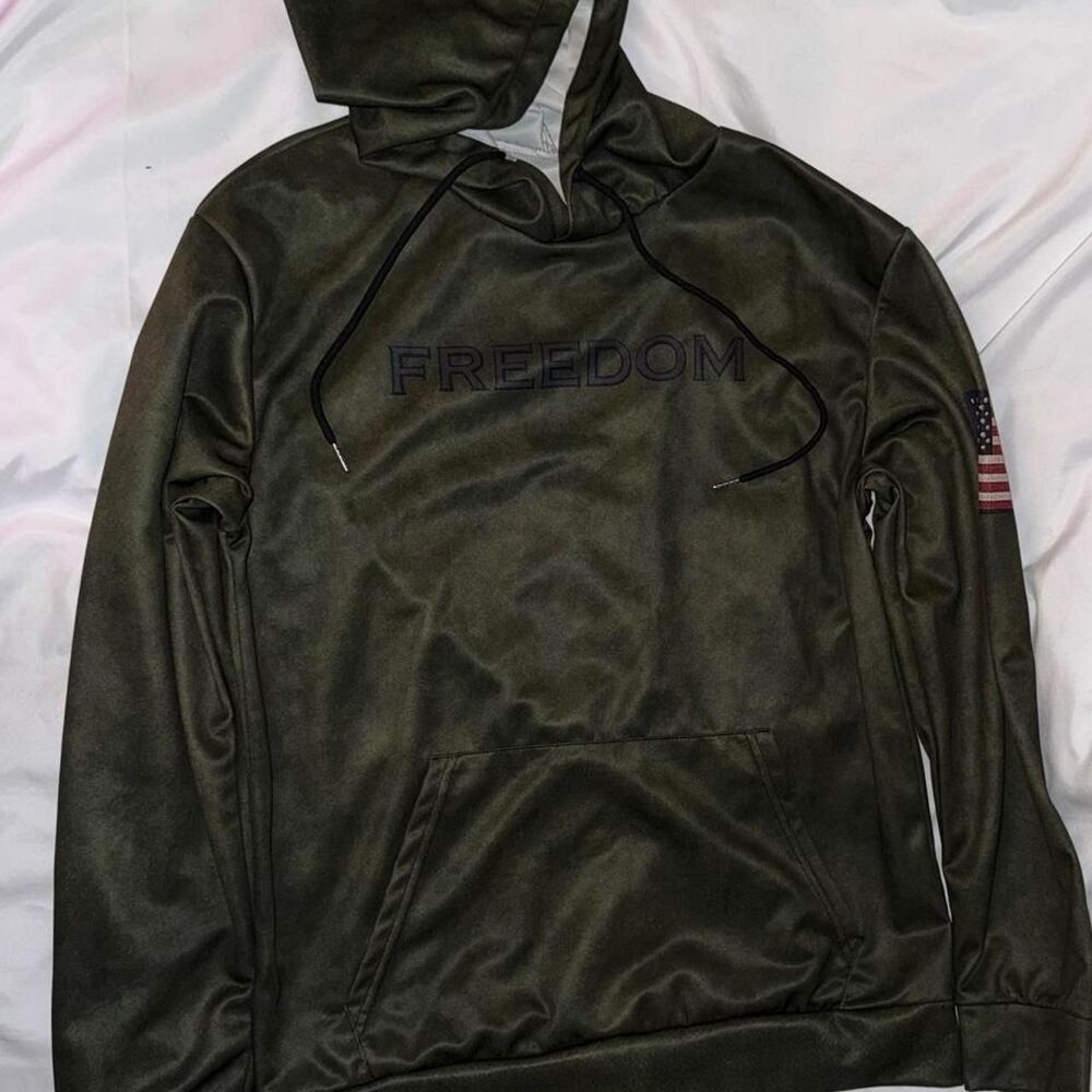 Unbranded Men's Khaki and Green Hoodie